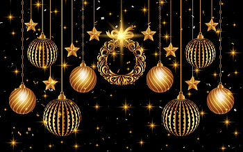 Happy Holidays!, card, black, craciun, golden, christmas, new year HD wallpaper