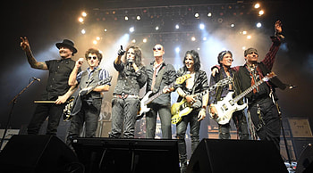 Hollywood Vampires, Johnny Depp, Joe Perry, Alice Cooper, American Bands HD wallpaper