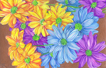 BRISH OF COLOR, blue, purple, brish, yellow, soft, colors HD wallpaper