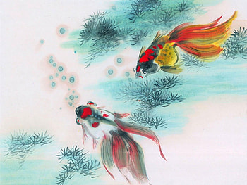 Chinese Fish Painting, Painting, Chinese, Art, Fish HD wallpaper