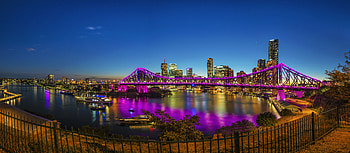 Bridges, , Story Bridge, Australia, Boat, Bridge, Brisbane, Cityscape, Coast, Light, Night HD wallpaper