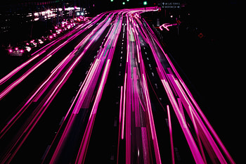 Cities, Night, Road, Turn, Traffic, Movement, Illumination, Backlight HD wallpaper