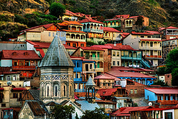 Georgia guide, Beautiful countryside, Historical landmarks, Georgian cuisine HD wallpaper