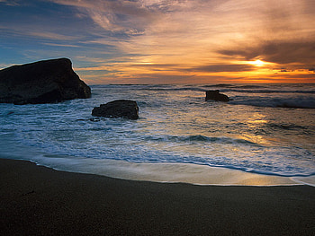 Santa Cruz Sunset, relaxing, romantic, takes your breath away, loves first kiss HD wallpaper