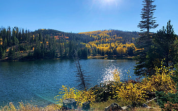Lake Pearl - Steamboat Springs, Colorado, water, fall, colors, landscape, trees, autumn, sky HD wallpaper