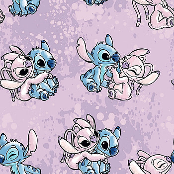 Disney Lilo & Stitch Angel Watercolor Lavender 100% Cotton, Stitch and Angel Couple HD phone wallpaper
