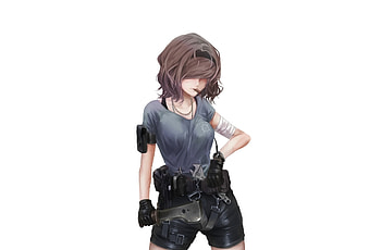 Anime girl, original, mechanic HD wallpaper
