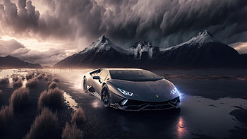 Lamborghini Huracan Riding In Mountains, lamborghini-huracan, lamborghini, 2023-cars, cars, behance HD wallpaper