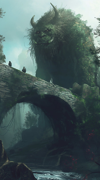 Mystic Troll Bridge, bridge HD phone wallpaper