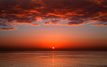Landscape, Sunset, Sea HD wallpaper