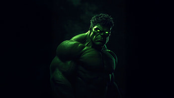 The Hulk In A Dark, hulk, superheroes, artwork, art, digital-art, ai, dark, black HD wallpaper