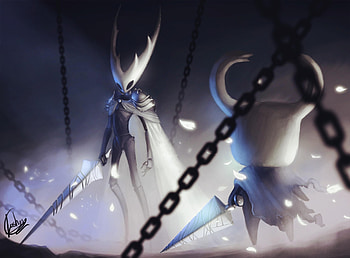 Hollow Knight - Mysterious Knight Artwork, video game, Hollow Knight HD wallpaper