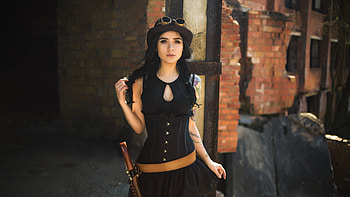 Steampunk fashion, Tattoo hat girl, , Edgy style HD wallpaper