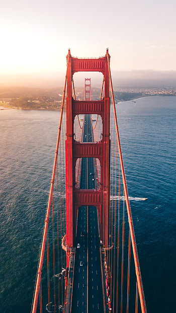 Golden Gate Bridge landscape, Captivating visuals HD phone wallpaper