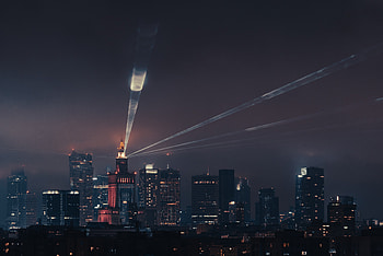 Ultra — Man-Made Night City Skyline, man made, city HD wallpaper