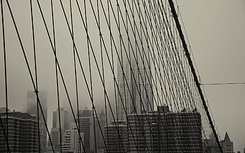 Cities, Sky, Structure, Bridge, Bw, Chb HD wallpaper