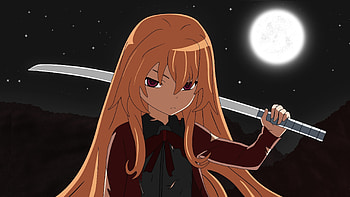 Katana, blonde, warrior, Taiga Aisaka, Toradora! HD wallpaper