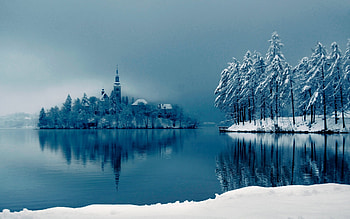 Landscape, Winter, Sea HD wallpaper