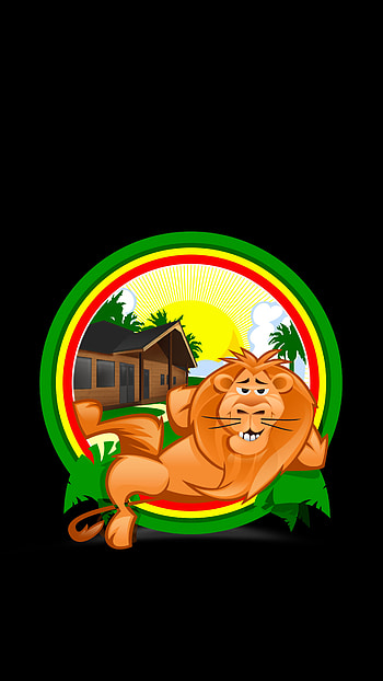 Funny, Vector, Lion, Relaxation, Rest, Tropics HD phone wallpaper