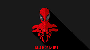 Superior, Spider-man, mimimalist, artwork HD wallpaper