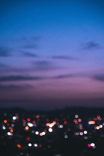 Bokeh, Lights, Dark, Glare, Blur, Smooth, Night City, Boquet HD phone wallpaper