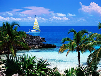 Landscape, Sea, Yachts HD wallpaper