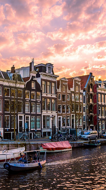 Amsterdam cityscape, Urban architecture, Urban graphy, Man-made HD phone wallpaper