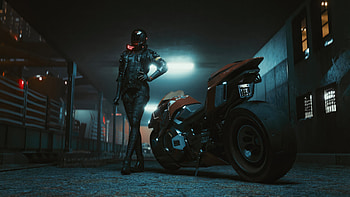 Cyberpunk 2077 Scifi Biker Girl, cyberpunk-2077, games, ps-games, xbox-games, pc-games HD wallpaper