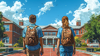 High School Students Heading to Class -, High School HD wallpaper