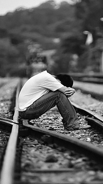 Single Pasanga, Alone Sitting, Railway Track HD phone wallpaper