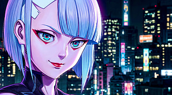 Cyberpunk Edgerunners - Lucy and Cityscape, Cyberpunk: Edgerunners, Lucy (Cyberpunk: Edgerunners), Cityscape, Anime Girl HD wallpaper