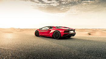 Desert, Lamborghini Aventador HD wallpaper