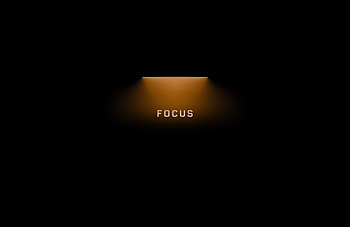 Focus Orange Light, focus, motivation, quotes, typography, dark, black HD wallpaper