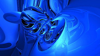 Abstract 3D Blue, blue, abstract, 3d, blau HD wallpaper