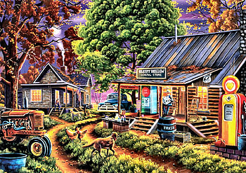 Sleepy Hollow General Store F, architecture, art, beautiful, cityscape, shops, artwork, scenery, wide screen, stores, painting, general store HD wallpaper