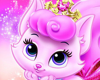 Beauty, kitten, animal, palace, cute, disney, cat, aurora, pink, pets, child HD wallpaper