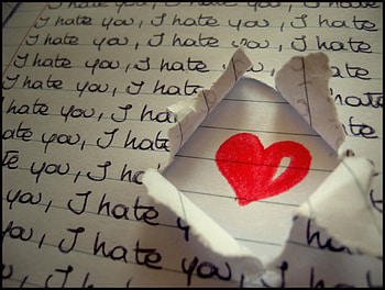 love hate, hate, heart, emotions, love HD wallpaper