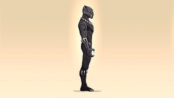 Black Panther Minimalism, black-panther, superheroes, artwork, artist, minimalism HD wallpaper