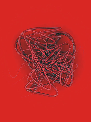 3D, Confused, Intricate, Wire, Curls, Spline HD phone wallpaper