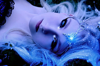Princess, blue, lady, fantasy HD wallpaper