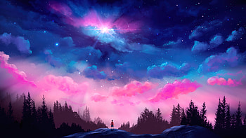 Children And Lights , artist, artwork, digital-art HD wallpaper