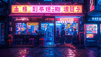 Manga Cafe, Japan, pixel art, AI Art HD wallpaper