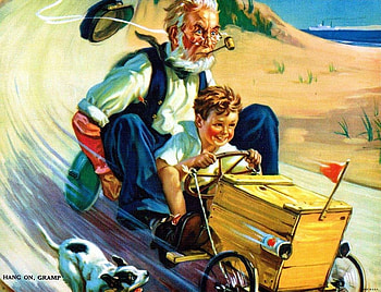 playing with my grandead, retro, childhood, vintage, child HD wallpaper