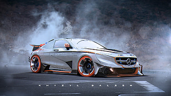 Khyzyl Saleem, cars, artwork HD wallpaper