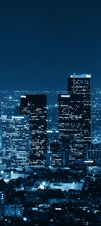 Los Angeles, , City, Skyscraper, Usa, Building, Night, Cities HD phone wallpaper