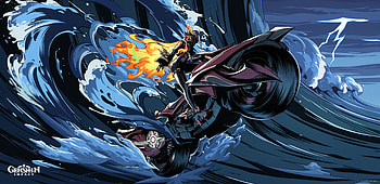 Mavuika in Action: Stunning Genshin Impact, video game, Genshin Impact, Mavuika (Genshin Impact) HD wallpaper