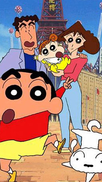Shinchan, family trip HD phone wallpaper