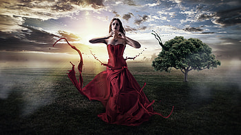 Valentine Girl Art, valentine-day, celebrations, heart, love HD wallpaper
