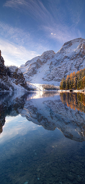 Braies, Lakes HD phone wallpaper