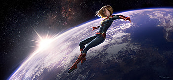 Captain Marvel Earth Frame , captain-marvel, superheroes, artist, artwork, digital-art, artstation HD wallpaper